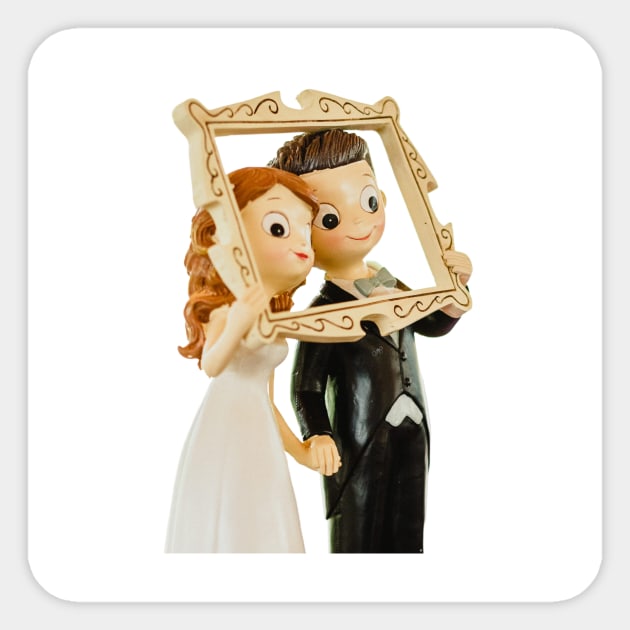 Framed Couple Sticker by LibrosBOOKtique